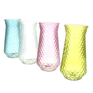 Verrerie Printanière Grand Format bleu/blanc/rose/jaune