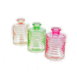 VERRERIE Bouteille Orange / Vert / Rose