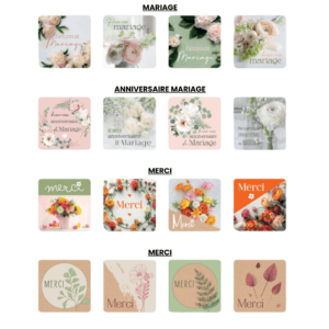 Étiquettes adhésives QUATRO CARRE "Divers Message"