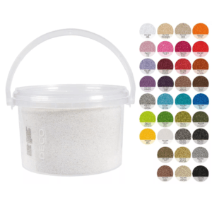Seau de 2.5L de sable coloré plusieurs couleurs