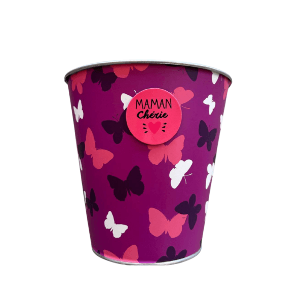 C. POT ZINC+MAGNET "MAMAN CHERIE" / 2 Tailles