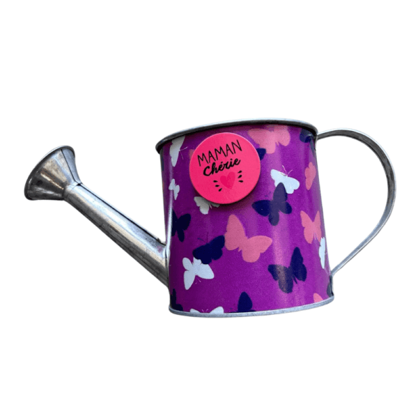 C. POT ARROSOIR ZINC + MAGNET "MAMAN CHERIE"