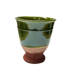 VASE CERAMIQUE "POKAL" VERT H.30CM