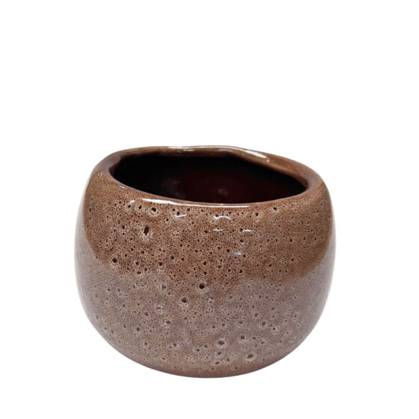 CACHE POT BOULE ORCHIDEE 12 CREME H.12.5CM