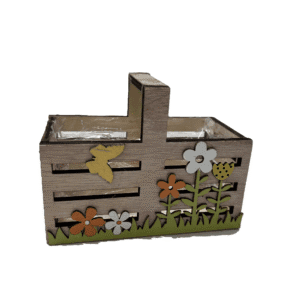 PANIER RECTANGLE BOIS H.12CM 22LK1016