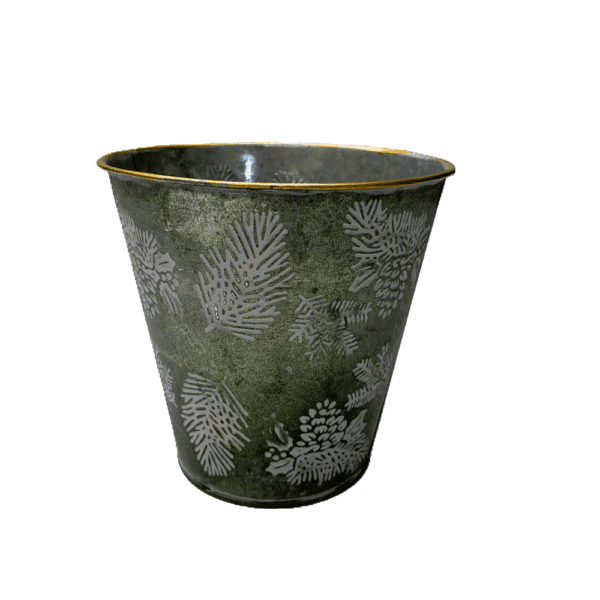 CACHE POT HOUX ZINC VIELLI H.15CM 22NG2304