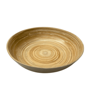 LOT DE 2 BOLS EN BAMBOUS BLANC OU BEIGE