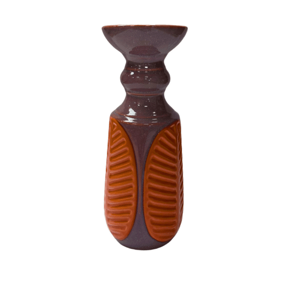 BOUGEOIR EN GRES DECO FEUILLE 28CM – Image 2