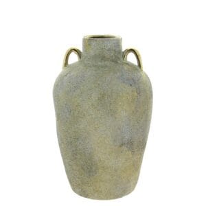 VASE AMPHORE EN CÉRAMIQUE DORÉ (2TAILLES)