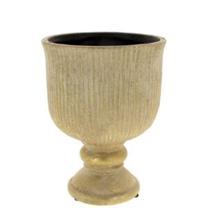 COUPE ANCIENNE CÉRAMIQUE AVEC DORURE D17.5 H24CM