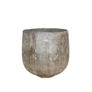 POT EN VERRE ETOILE DORE (3 TAILLES)