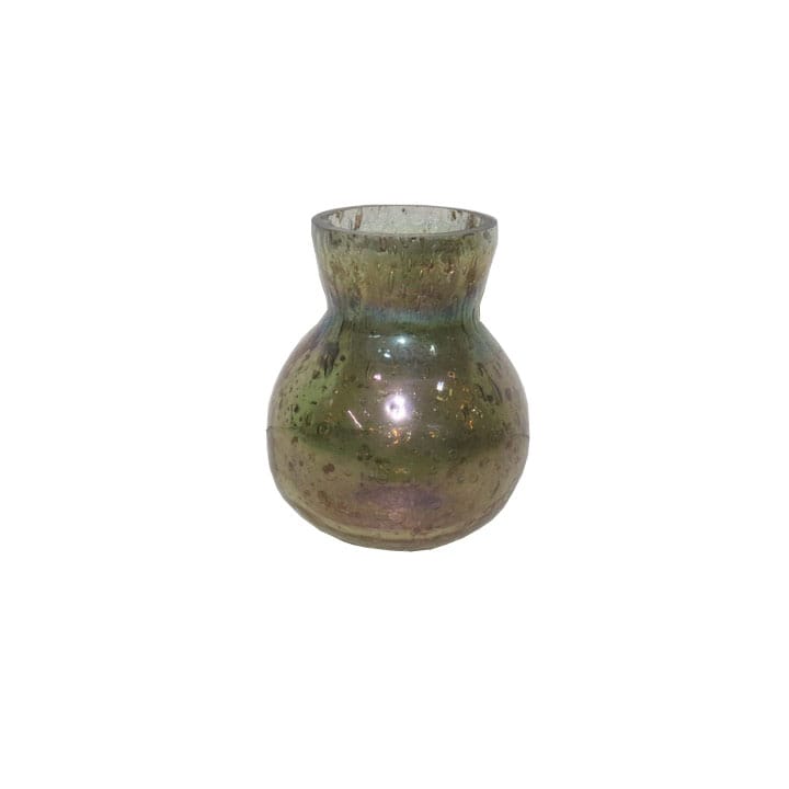 MINI VASE EN VERRE EFFET PIERRE LUSTREE ∅7CM H8CM