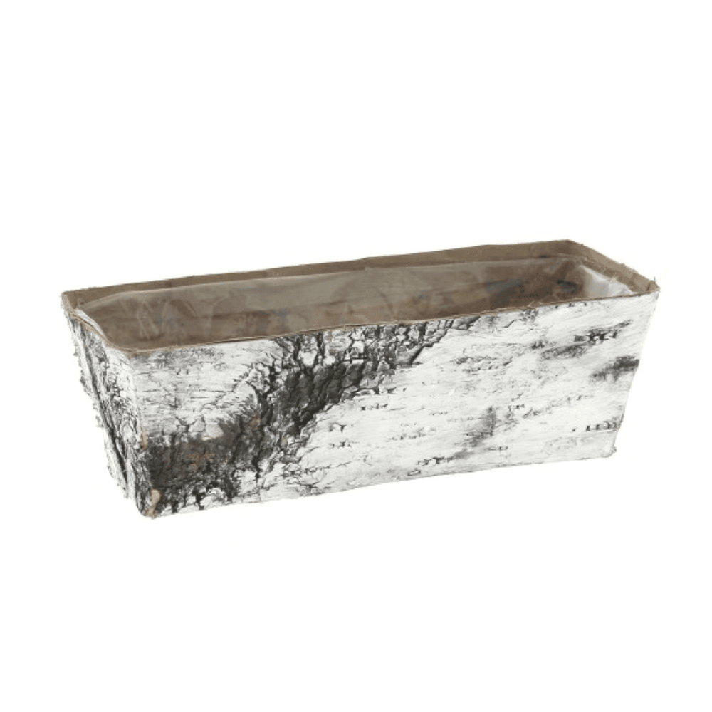 GRANDE JARDINIÈRE EN ÉCORCE 22X8X7CM (2 COULEURS)