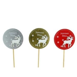 SACHET DE 12 PICS RENNES JOYEUSE FÊTES H28CM