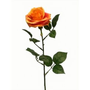ROSE ARTIFICIELLE ORANGE 64CM