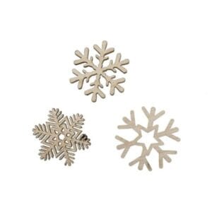 BOITE DE 72 FLOCONS EN BOIS 4CM 259140