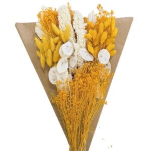 BOUQUET FLEURS SÉCHÉES JAUNE