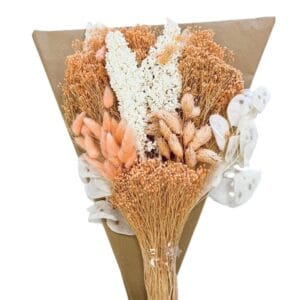 BOUQUET FLEURS SÉCHÉES PÊCHE