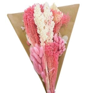 BOUQUET FLEURS SÉCHÉES ROSE