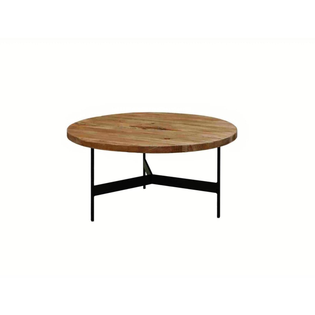 TABLE RONDE NATUREL DIAMETRE 70CM H34CM