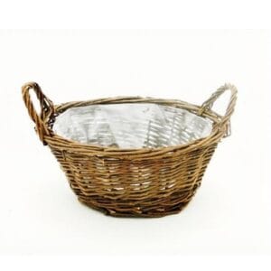 CORBEILLE OSIER MARRON D20CM H10CM 146G20