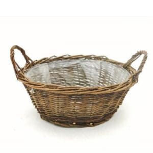 CORBEILLE OSIER MARRON D25CM H11CM 146G25