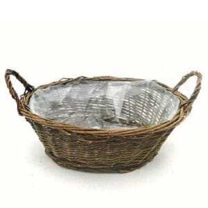 CORBEILLE OSIER MARRON D30CM H12CM 146G30