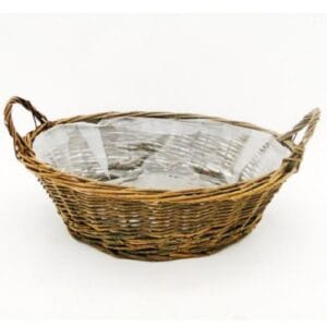 CORBEILLE OSIER MARRON D35CM H13CM 146G35