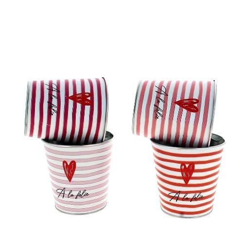 CACHE POT "A LA FOLIE" D11 H11CM asst 4