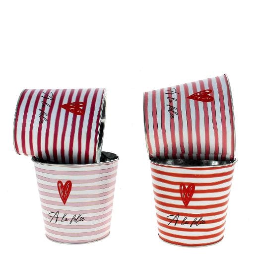 CACHE POT "A LA FOLIE" D13.5 H12CM asst 4