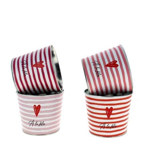 CACHE POT "A LA FOLIE" D11.5 H9.5CM asst 4