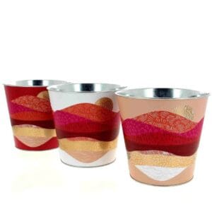 CACHE POT PAYSAGE COLORÉ D17 H16CM asst 3