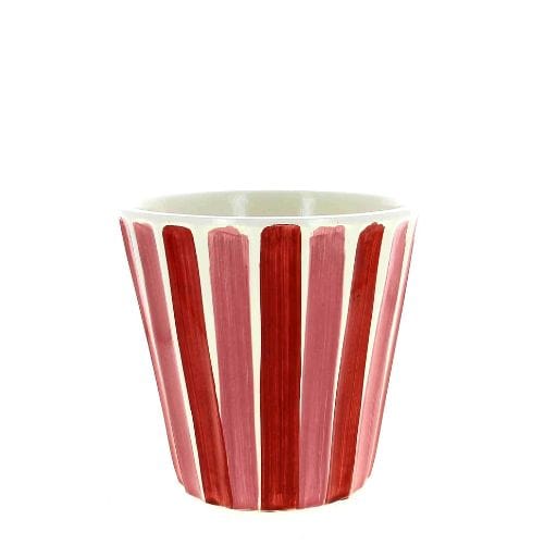 CACHE-POTS LINEA rose/framboise D22 H22CM