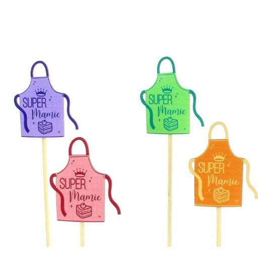 SACHET DE 12 PICS SUPER MAMIE H27CM