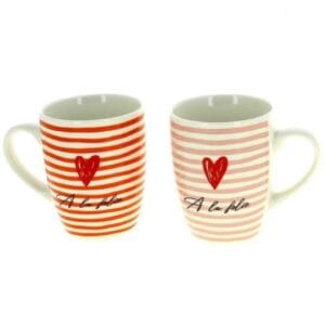 MUG A LA FOLIE asst 2 D8 H10.5CM