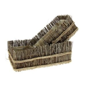 ENSEMBLE DE 2 JARDINIERE BRINDILLES L:35x23H12 S:28x15H11