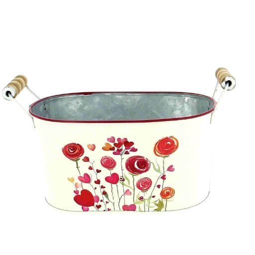 JARDINIERE coquelicot 23x14 H11CM