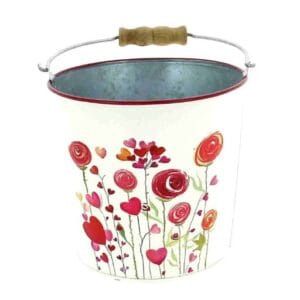 SEAU coquelicot D20 H19CM