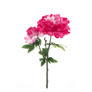 PIVOINE ARTIFICIELLE ROSE FONCE 77CM