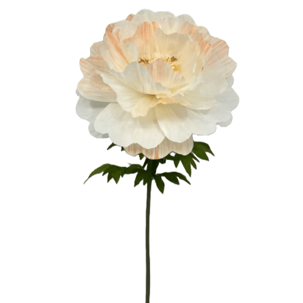 Pivoine Artificielle Bicolore Orange — Ø 60 cm · H 150 cm