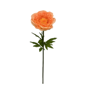 Pivoine Artificielle Orange — Ø 38 cm · H 115 cm
